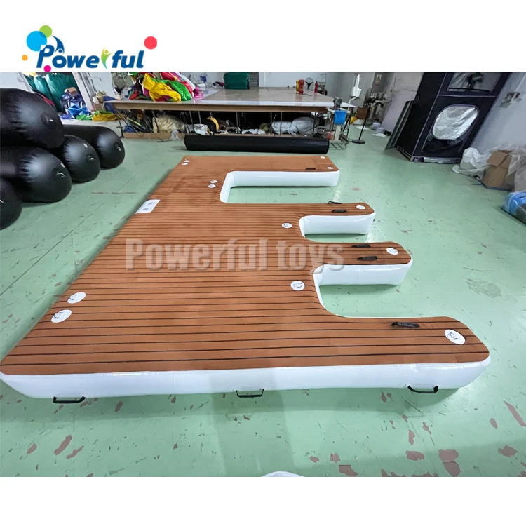 Non-slip floating beach platform dock pontoon yacht boat dock inflatable jetski floating dock