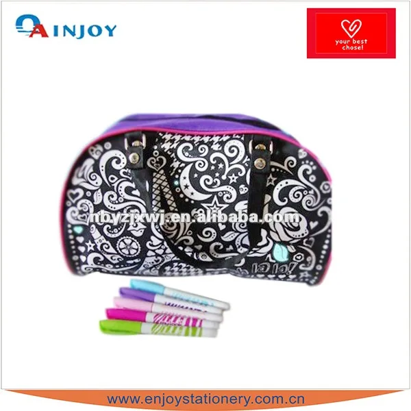 Custom DIY Drawing Kids School Bag with markers