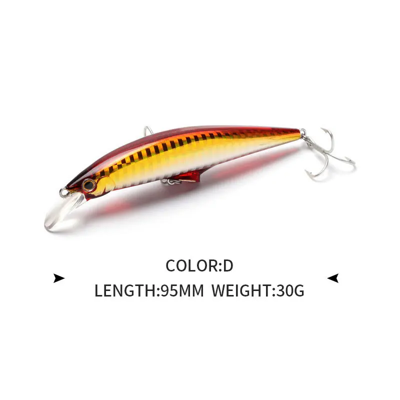 95mm30g Artificial Bait Sea Bass Lure Swim Baits Hard Plastic Sinking Minnow Fishing Lure