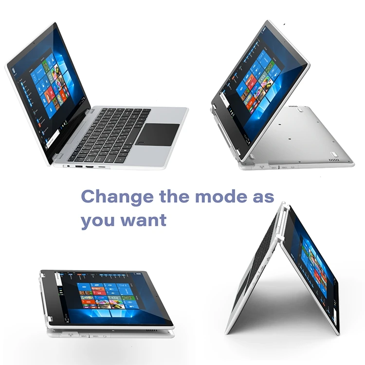 Foldable ram 4gb rom 128gb Yoga netbook laptop 11.6 inch CPU intel N4120 computadorasr 1080*1920 IPS touch screen computer pc