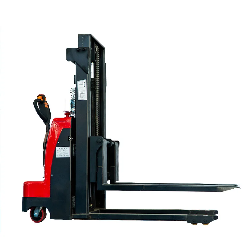Hot electric pallet stacker battery powered after driving forklift warehouse logistics use conditions core motor