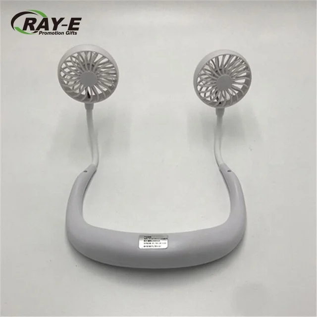 2019 New hot selling Mini Hands Free Neck Lazy Fan USB Sports Fan Outdoor Portable Wearable Sports Fan