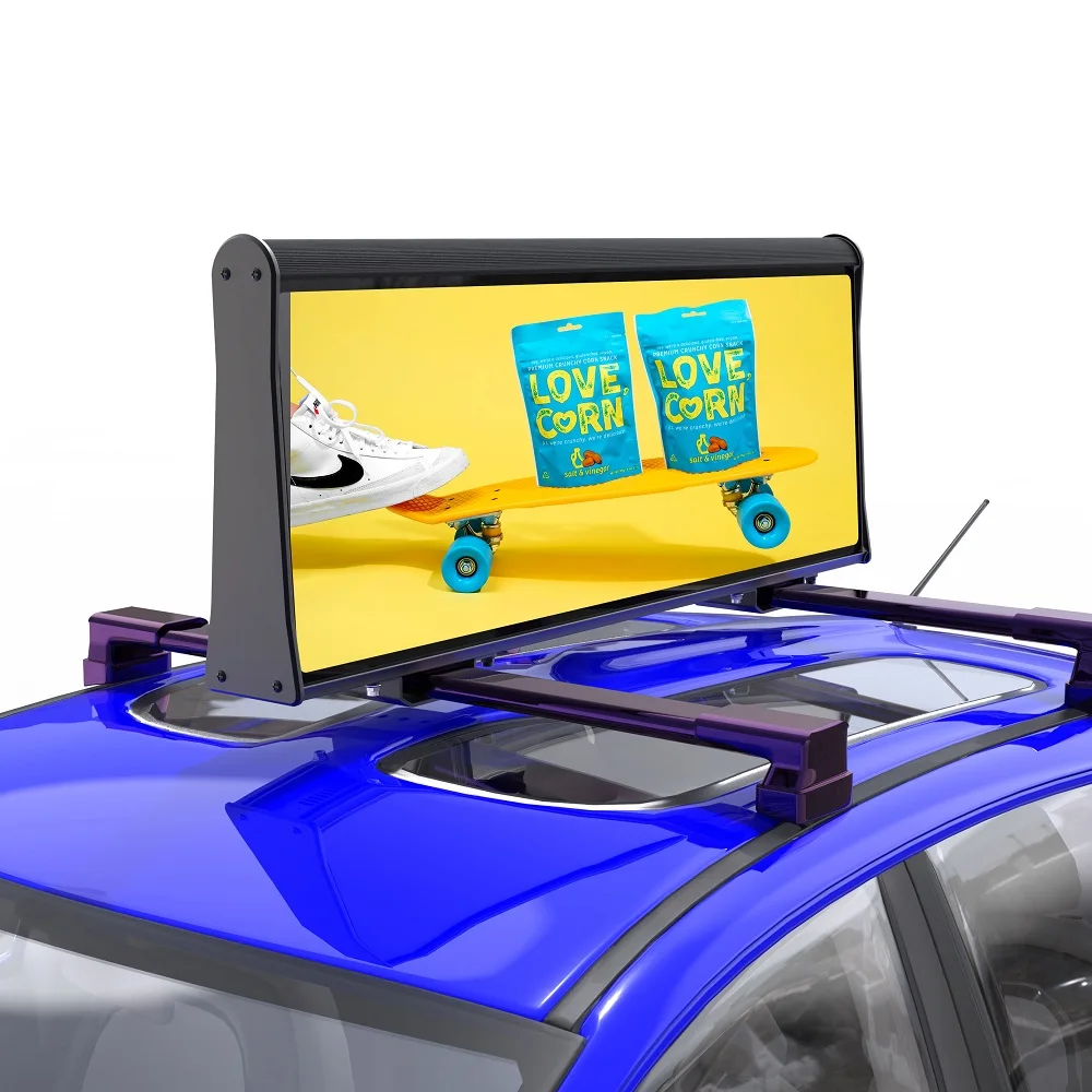 New p2.96mm full color Car advertising led screen roof sign waterproof taxi top led display taxi display led panel