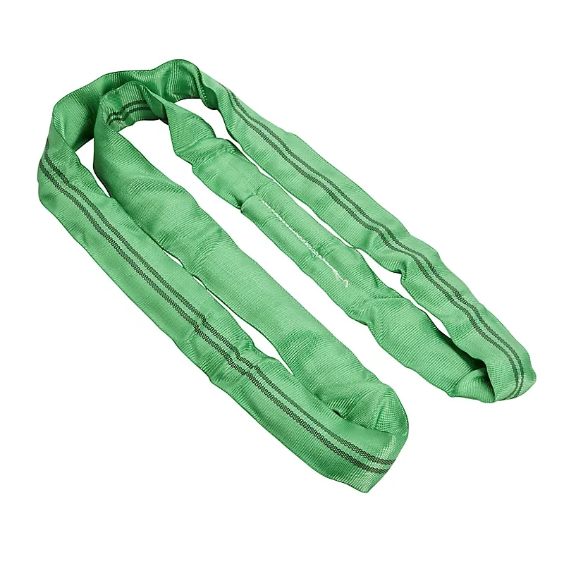 Round Sling 8400 lbs Vertical Capacity 4 Feet Length 16800 lbs Basket Heavy Duty Polyester Lifting Sling