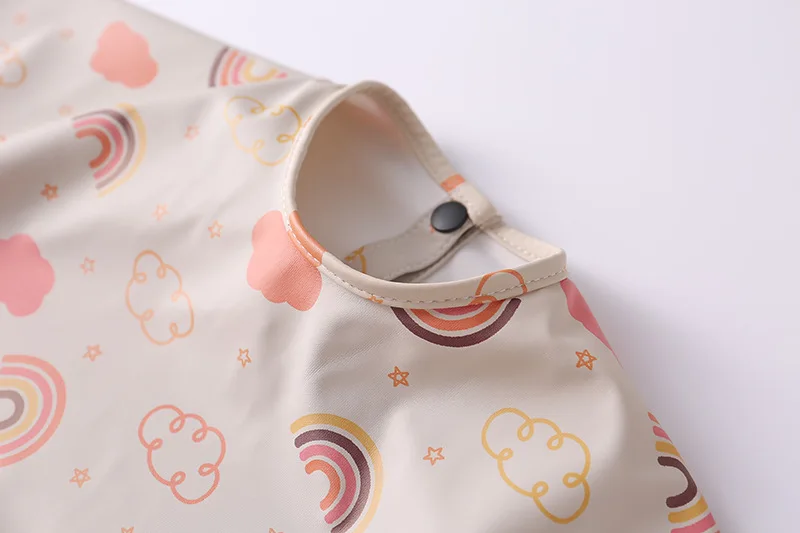 Long Sleeved Bib Set  Baby Waterproof Bibs with Pocket Toddler Bib with Sleeves 6-24 Months