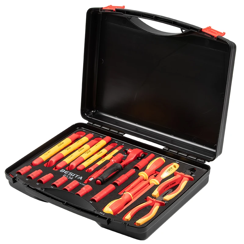 VDE 22pcs Battery Disassembly & Assembly Tool Set Insulated Tools for Hybrid Cars New 1000V New Energy Vehicle Tools,hybrid Car