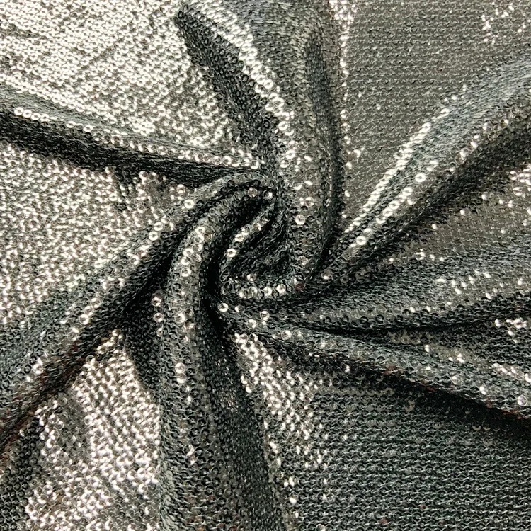 Gorgeous 3mm Spangle Embroidery stretch Sequins Fabric for Evening Party Dress Wear