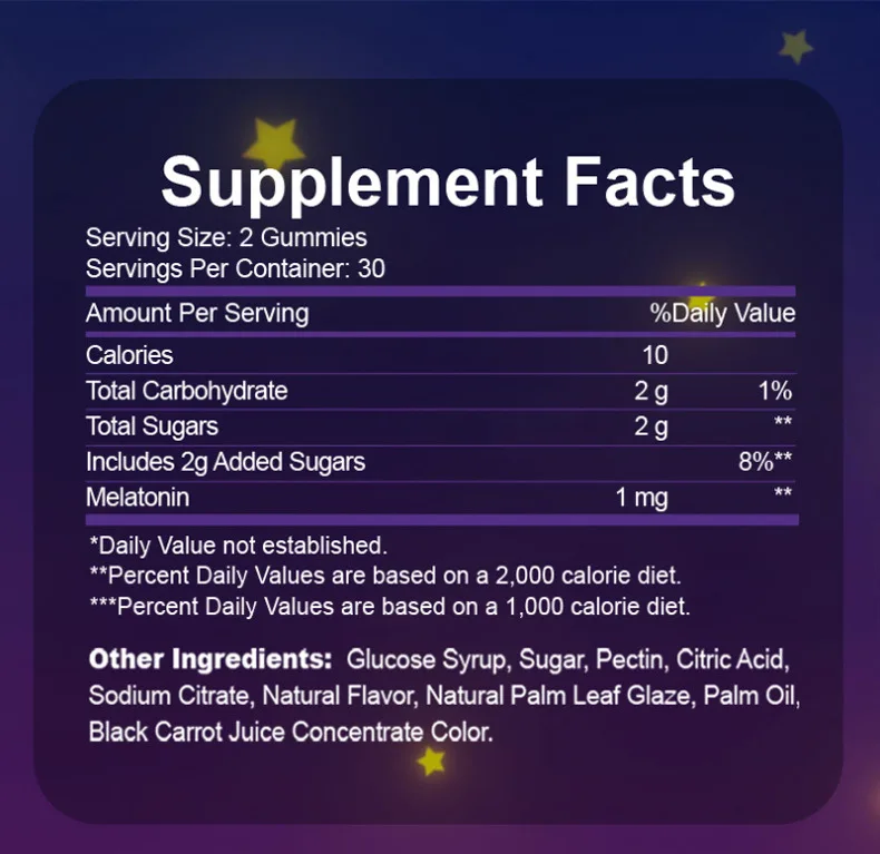 OEM Hot Selling factory direct sale high quality Melatonin gummies,60 counts