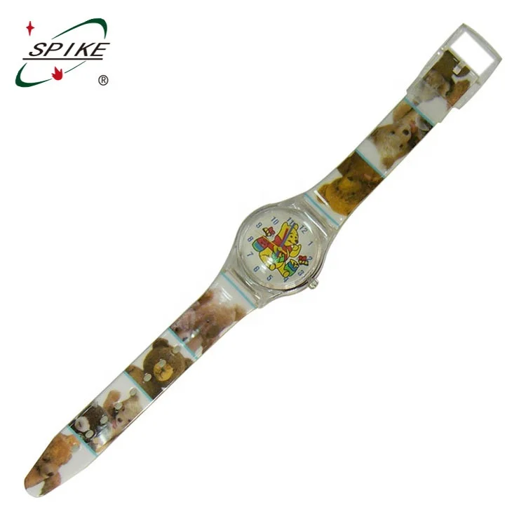 Promotion cartoon wrist watch with PVC strap