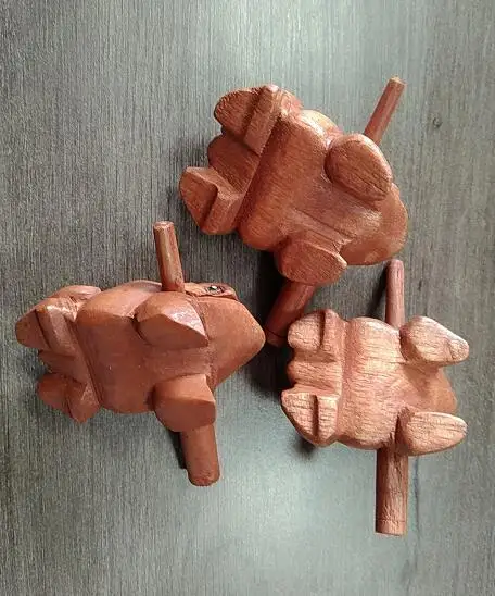 Home Office Decoration Wooden Thailand Traditional Craft Lucky Frog