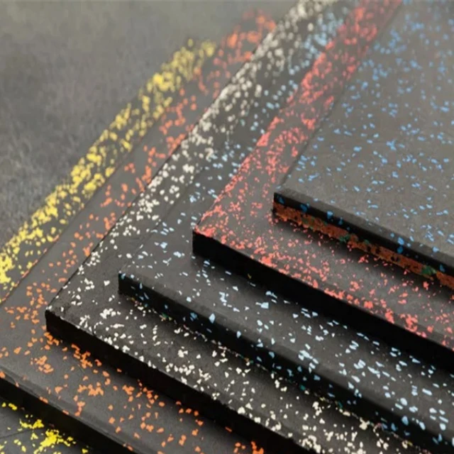 15mm Black Rubber Gym Flooring Tiles 1m x 1m
