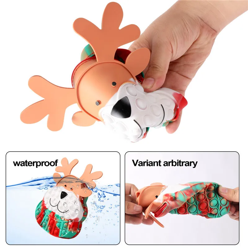 Carton Cute Push Popping Bubble Fidget Sensory Toy Stress Reliever Crossbody Pop Bag Purse for Girls Women Popis Fidget Bags