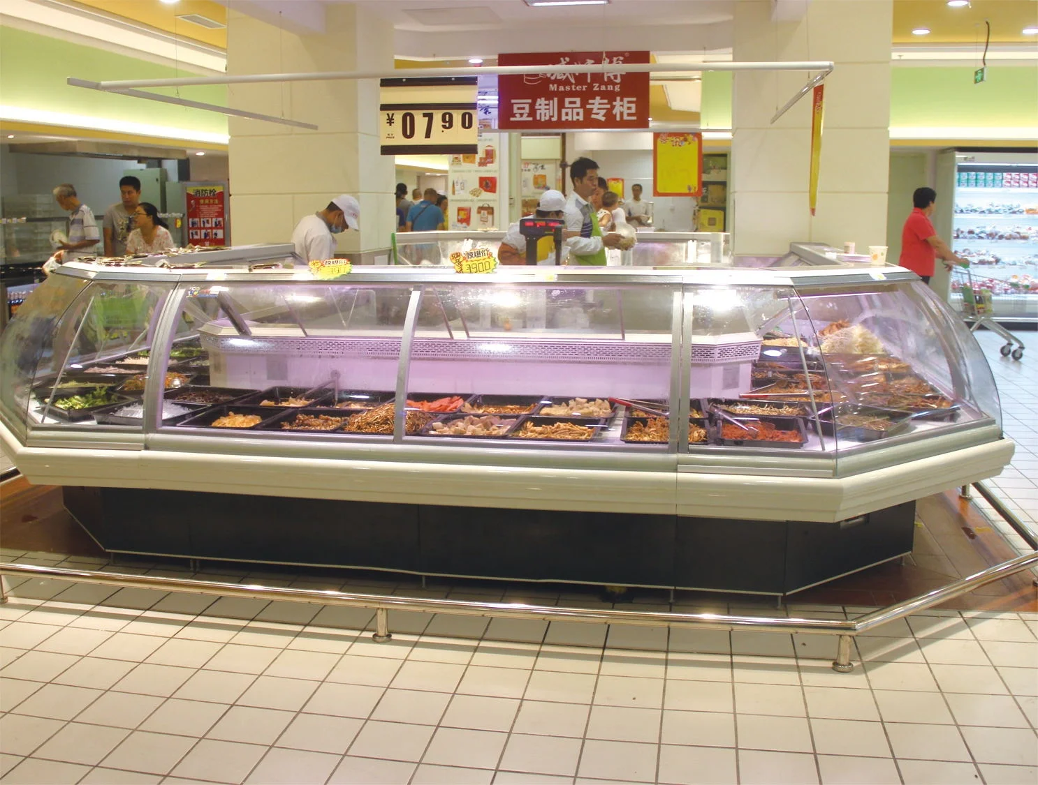 Supermarket Commercial Fridge Meat And Fish Display Deli Fridge Supermarket Meat Chiller Refrigeration Equipment Deli Case