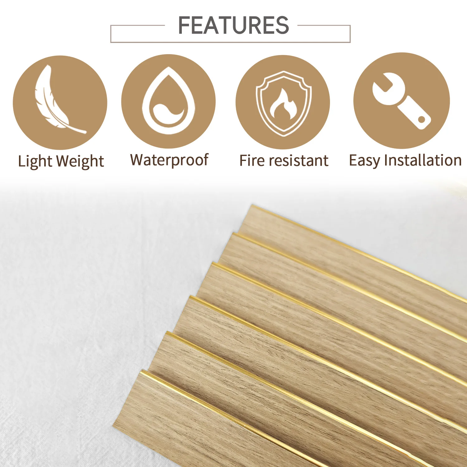 Hot PS wall fluted others exterior wall panels PS wood wall panels customize color