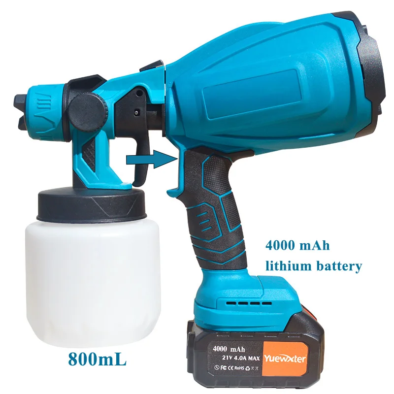 car paint spray gun 800ml electric painting  Color Paint Spraying Equipment Power Tools best cordless spray gun