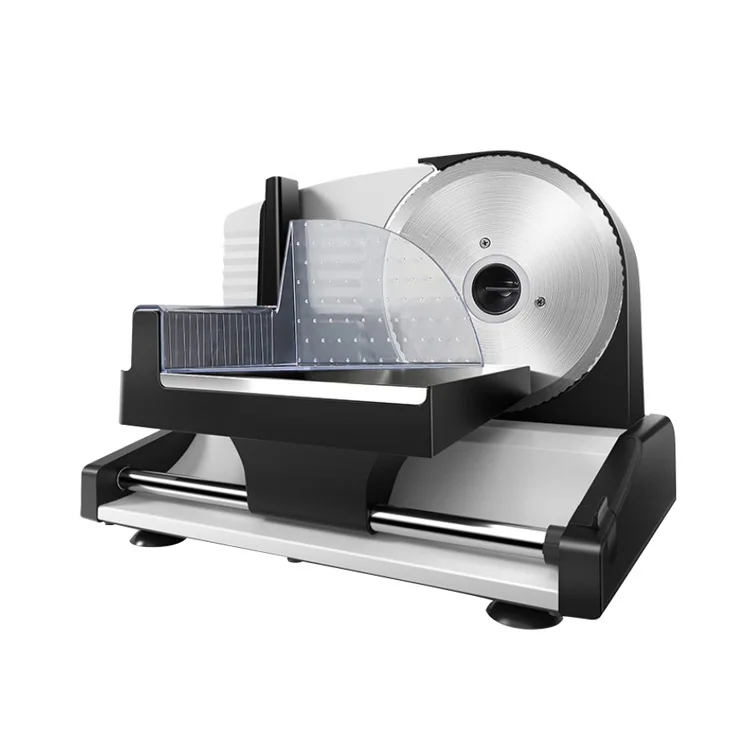 Легкая чистка, 1-15 мм, Регулировка толщины, Полуавтоматическая электрическая машинка для нарезки мяса для дома с лезвием из нержавеющей стали