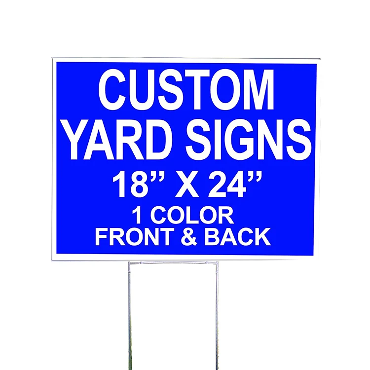 Reliable factory corrugated plastic 18 inch by 24 sign blank board in signs