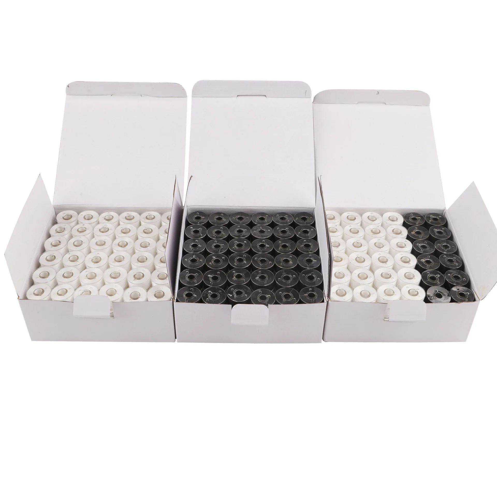 Type A Plastic Sided Pre-wound Bobbins Polyester Thread For All Embroidery Machine Thread 75d/2