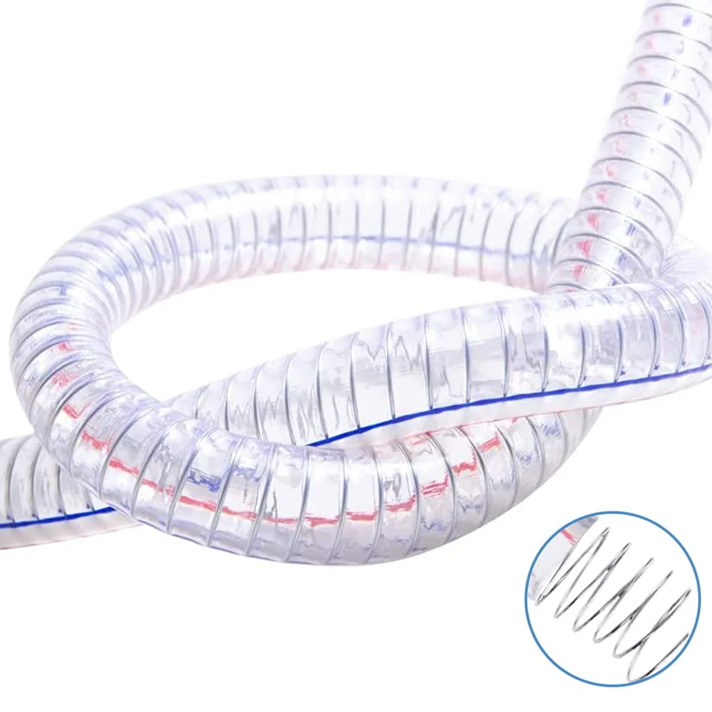 Vacuum Water Hose Pipe Pvc Food Grade Pvc Steel Wire Reinforced Hose
