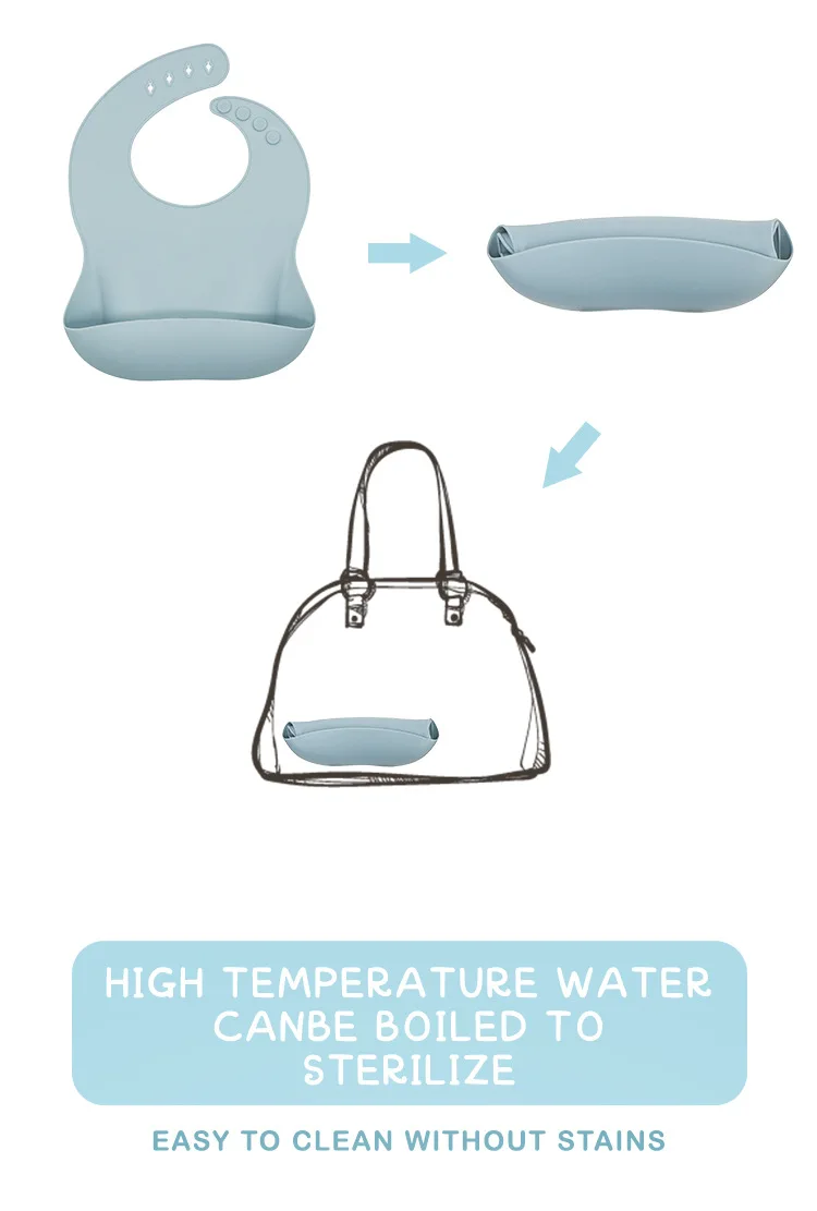 Top Quality Silicon Pattern Bib For Feeding Silicone Baby Bibs