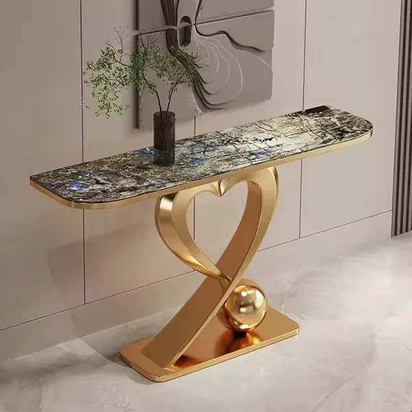 On Sale Durable Golden Console Table Affordable Entryway  Desk Stylish Side Table for Living Room with Multiple Design Options