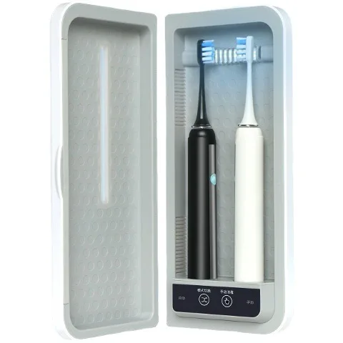 IPX7 Waterproof Sonic Adult Electric Toothbrush and UV Smart Air Dry Toothbrush Sanitizer Box Set