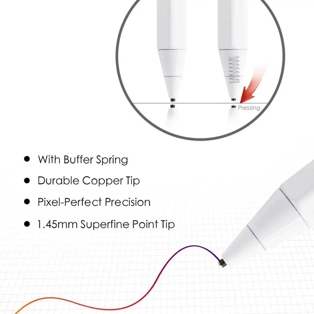 Universal Rechargeable Touch Screen Pen Android Stylus Smart Phone Pencil for Touching