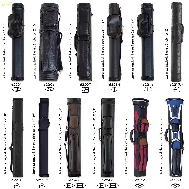 Rayspeed Hot Selling Fashionable Durable 2x2 Billiard Cue Case Hold 2 Butts 2 Shafts Pool Cue Billiard Stick Carrying Case Bag