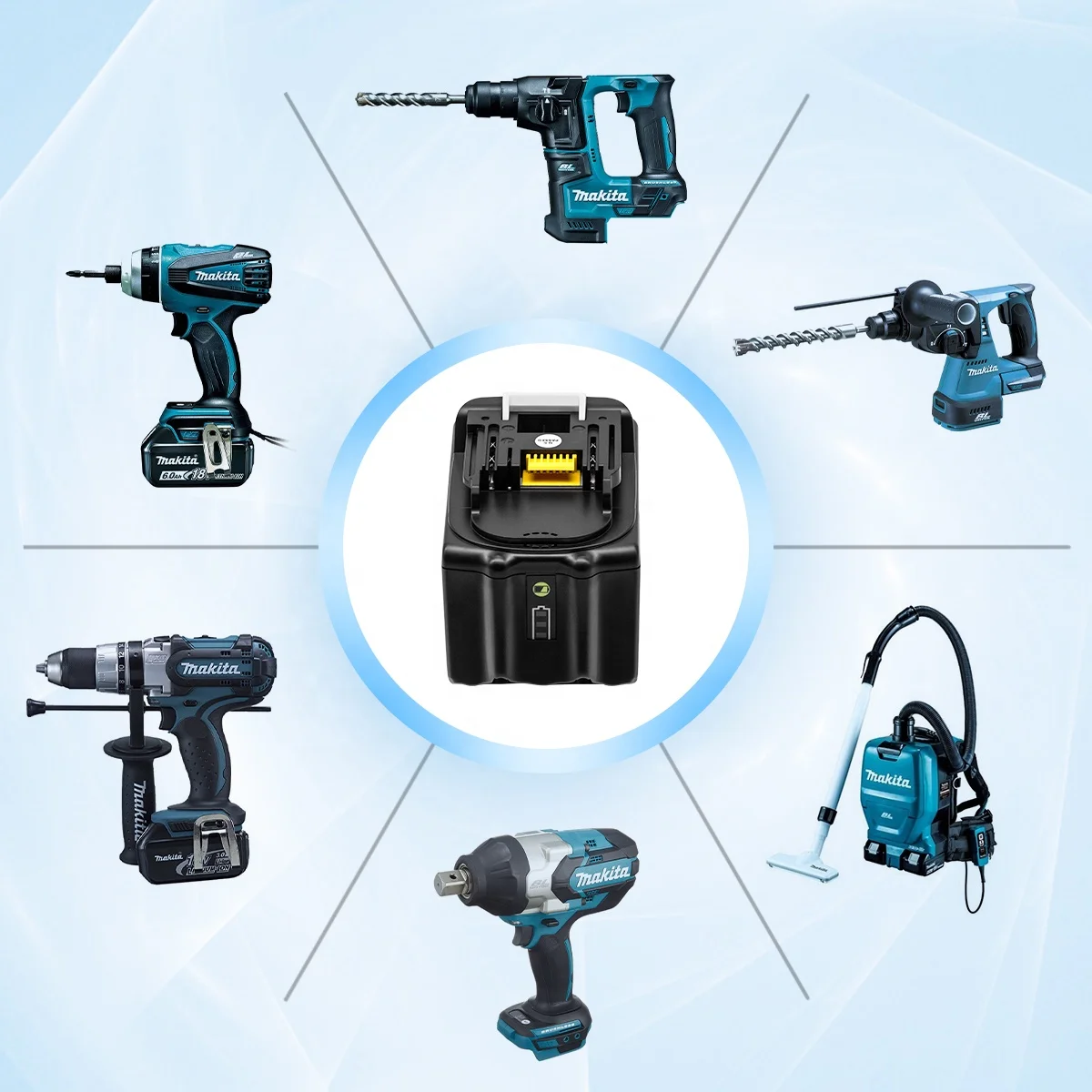 For Makitas Li-ion 18V 9000mAh replacement Rechargeable Power Tool Battery  BL1830 BL860 with LED indicator