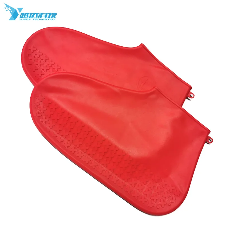 Unisex Reusable Red Anti Slip Water Resistant Rain Waterproof Silicone Shoe Cover