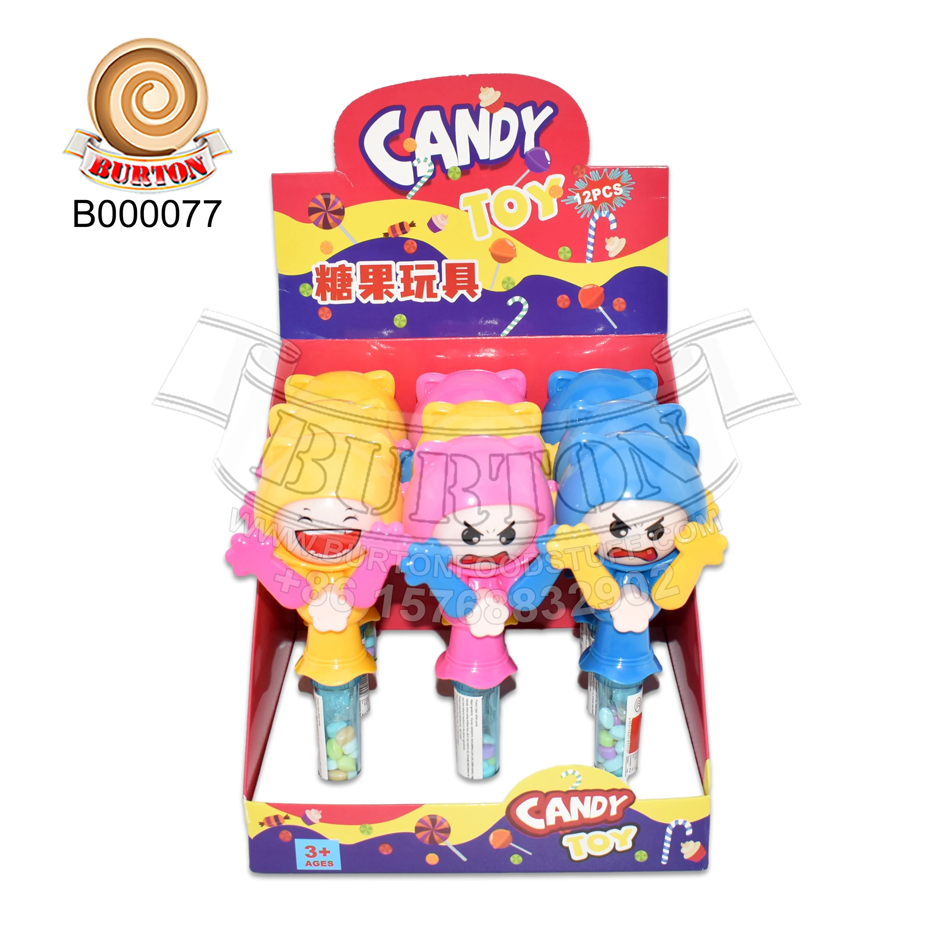 New trending Face changing child toy candy with mix fruity flavor tablet candy for kids