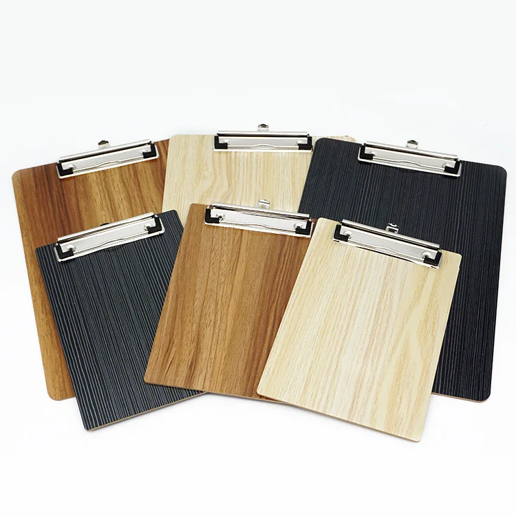 Wholesale Luxury Custom logo A4 A5 A6 Blank Sublimation Nursing Menu MDF Clipless Double Side Clip Board Woodclipboards for Exam