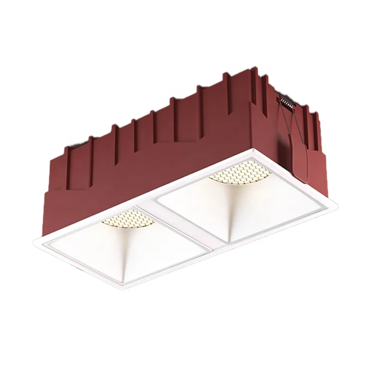 TUYA ZIGBEE DALI TRIAC  0-10V CRI97/90 Double 6W 10W 20W recessed square dimmable cct change led smart recessed downlight