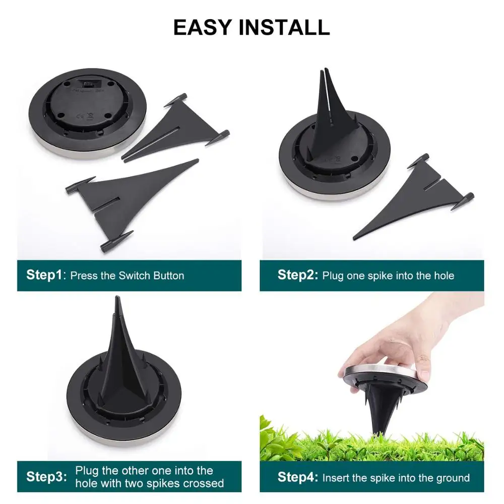 best selling product 2019  Solar Power Marker LED Outdoor Road Driveway Pathway Dock Path Ground Step Light