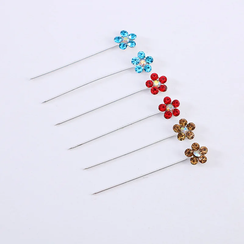 Wholesale muslim hijab pins multi color little plum rhinestones small pin hijab brooch