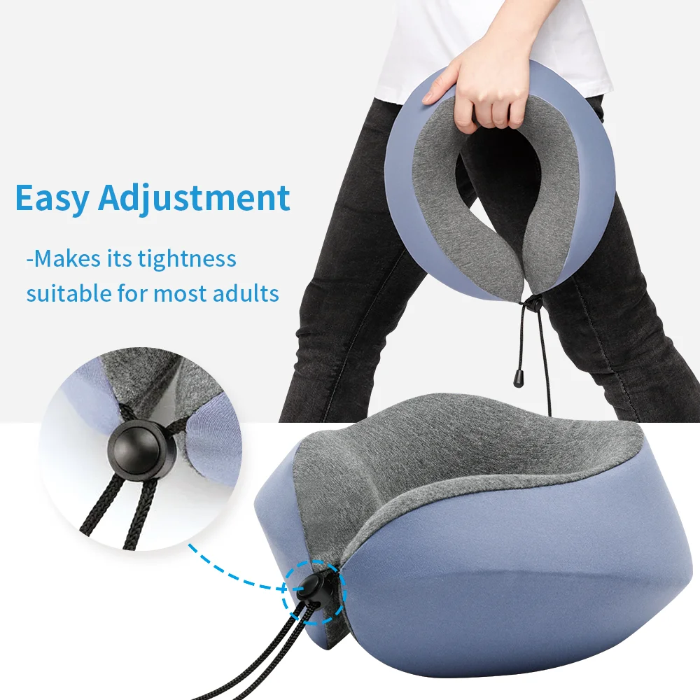 New memory foam sponge airplane car headrest sleeping hooded travel neck pillow