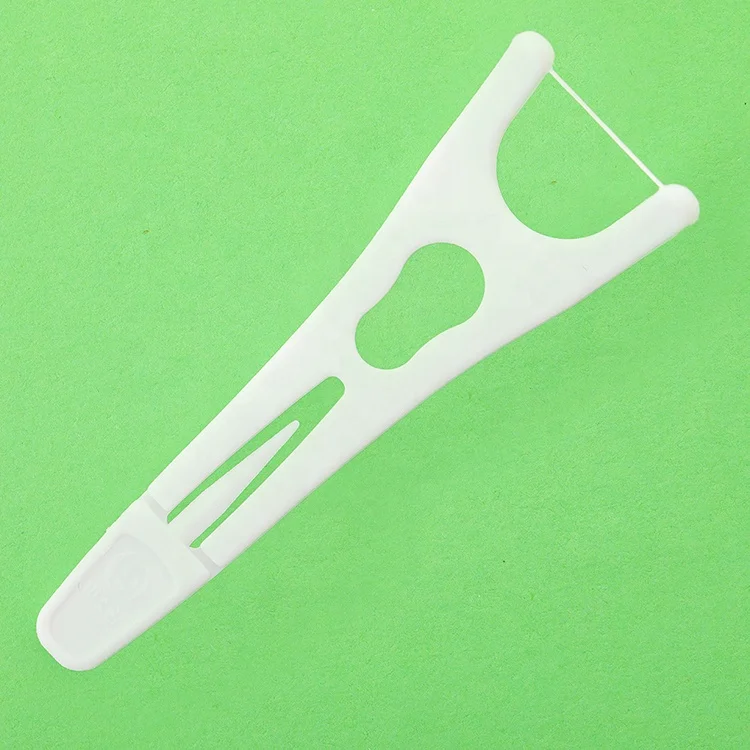 natural  degradable Material Ps Handle Oem/odm Y Type Toothpick Flosser Pick Dental Floss eco-friendly dental care teeth clean