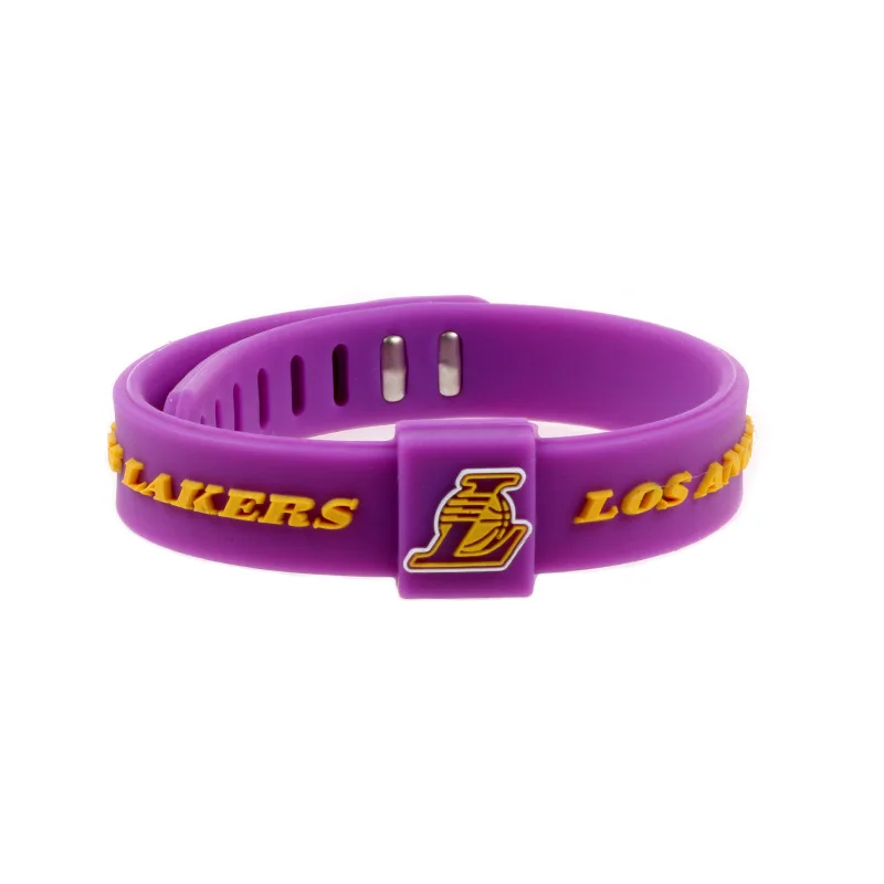 Sport type silicone bracelet super basketball star silicone wristband new design adjustable charm bracelet