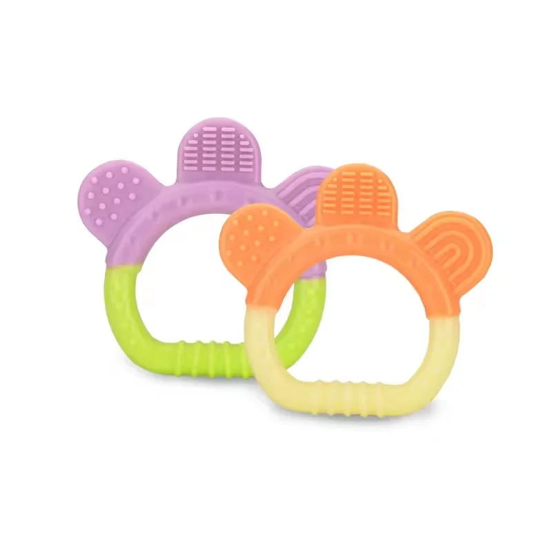customization BPA free food grade silicone baby teether Sensory Soft Silicone Teether Cute Chewable Baby Teether Toys