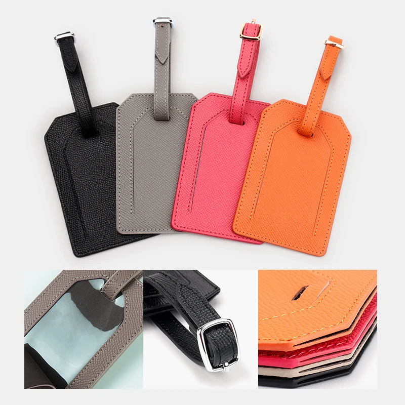 Mini Genuine Leather Bag Gift Name Label Tags Luggage Tag Custom For Bags