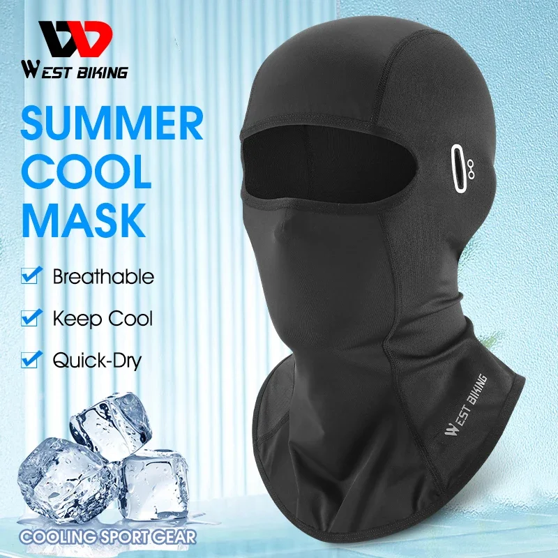 WEST BIKING Summer Outdoor Cycling Cap UV Hat Men Motorcycle Balaclava Running Hiking Cooling Sport Gear
