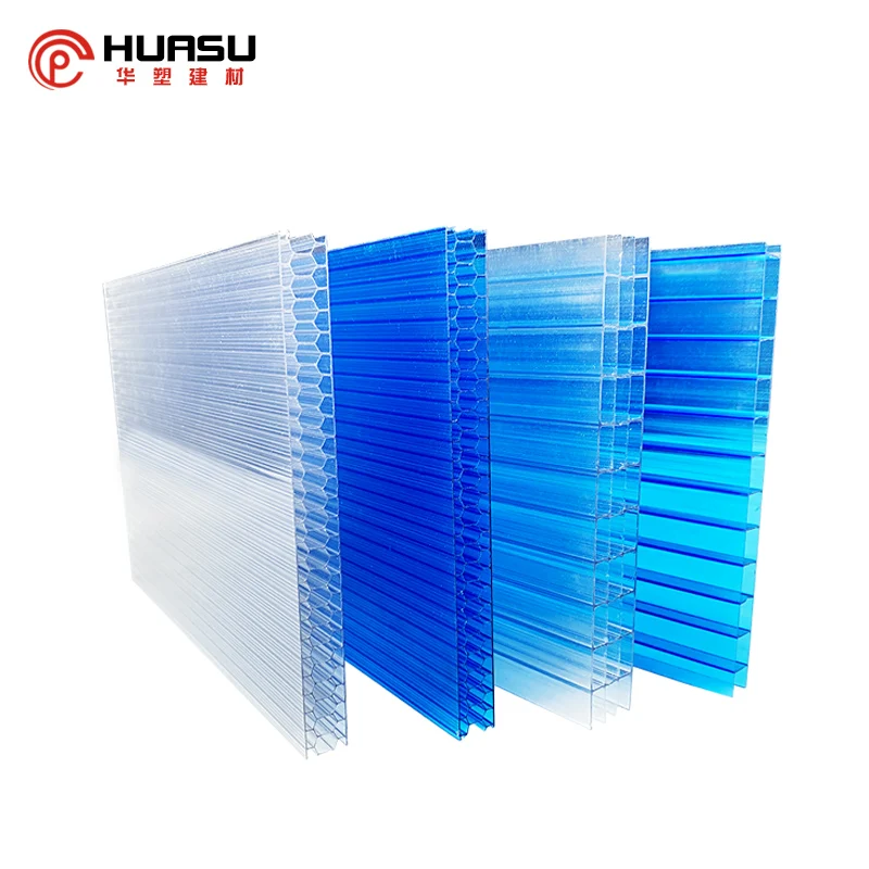 Пластиковые Парниковые производители 8 мм поликарбонатный полый тройной стеновой лист/пластина