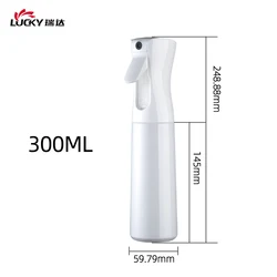 Plastic Misty Trigger Sprayer Bottle 200ml 300ml Water Hair Fine Mist Continuous Spray Bottle