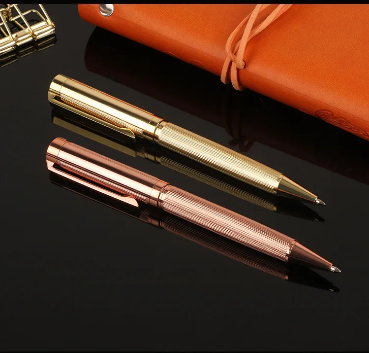 Good Quality Business Metal Heavy Luxury  rose gold Ball Pen For Promotion