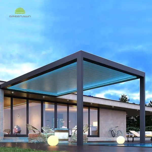 Garden decorations aluminum waterproof furniture outdoor patio louver pergola