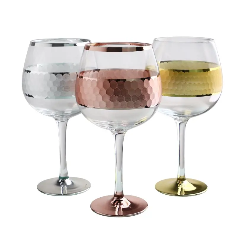 custom logo Lead Free Crystal Gin Tonic red wine Glass Gin Balloon Wine Glass Goblet Cocktail Gin Glasses