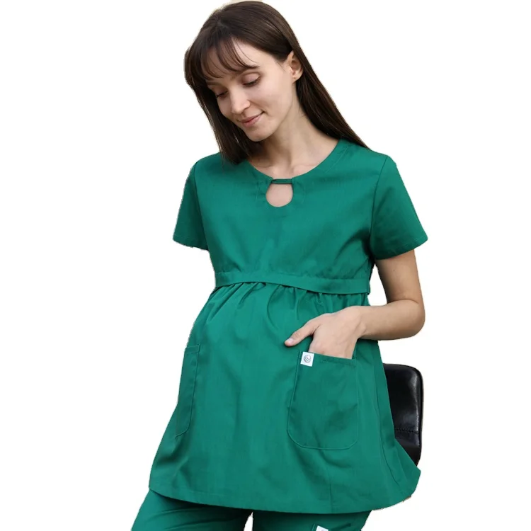 Maternity Set Best Suit  Material Modern OEM Special Design Printed Own Logo Scrub Hospital Uniform