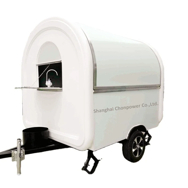 chonpower hot dog cart hamburger food booth french chips food trailer food truck for sale