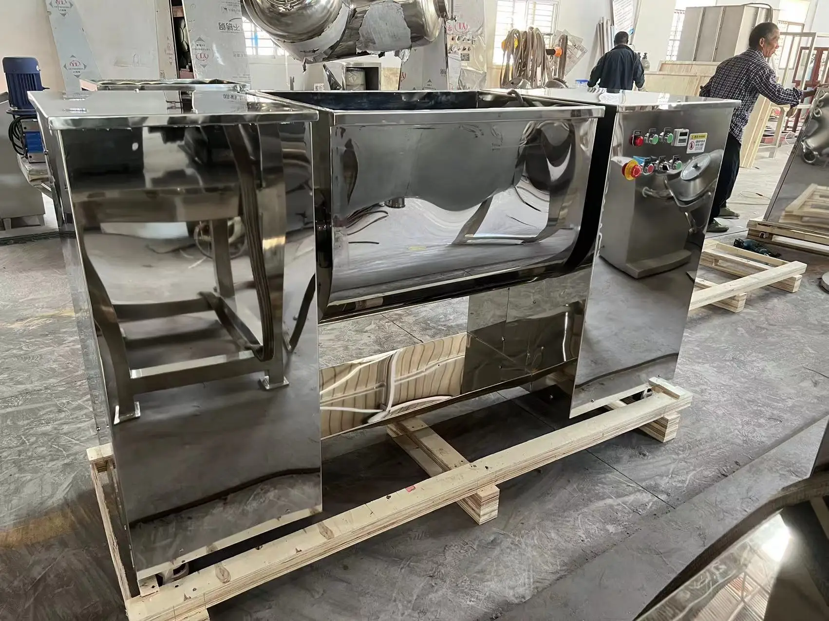 CH-200 Single Paddle Chicken seasoning Powder Mixing Equipment/Trough Shaped Mixer