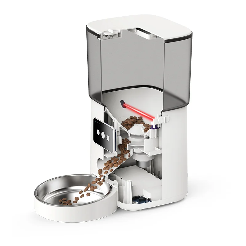Wi-fi Enabled Automatic Timed Pet Feeding Smart 6L Stainless Steel Bowls Cat Dog Pet Automatic Feeder